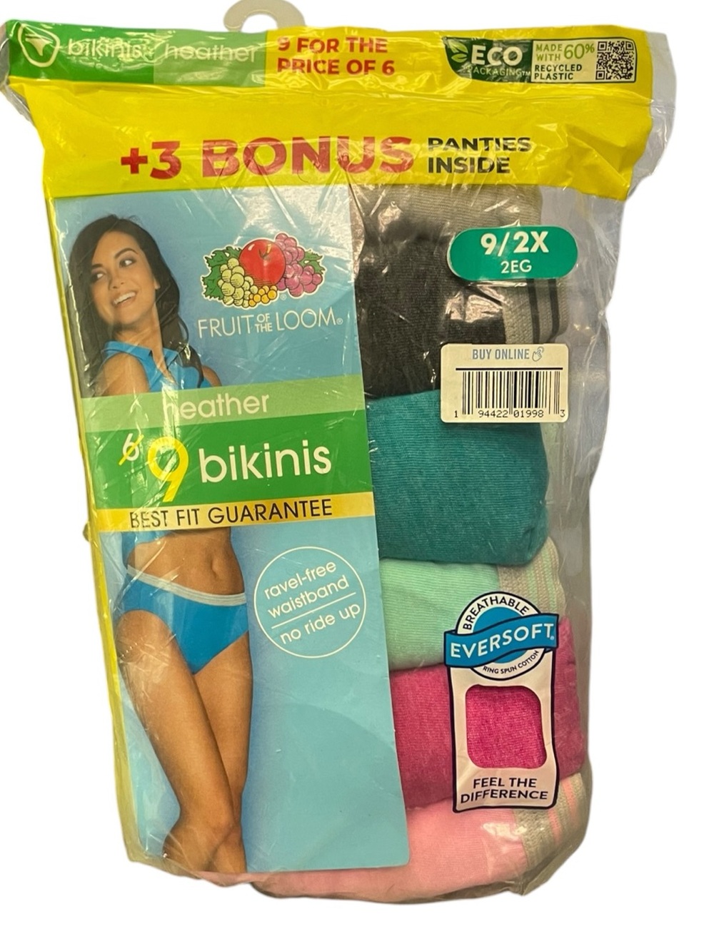 Fruit of the loom pack of panties size 2x new in pack